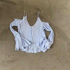 Flair cut shoulder top